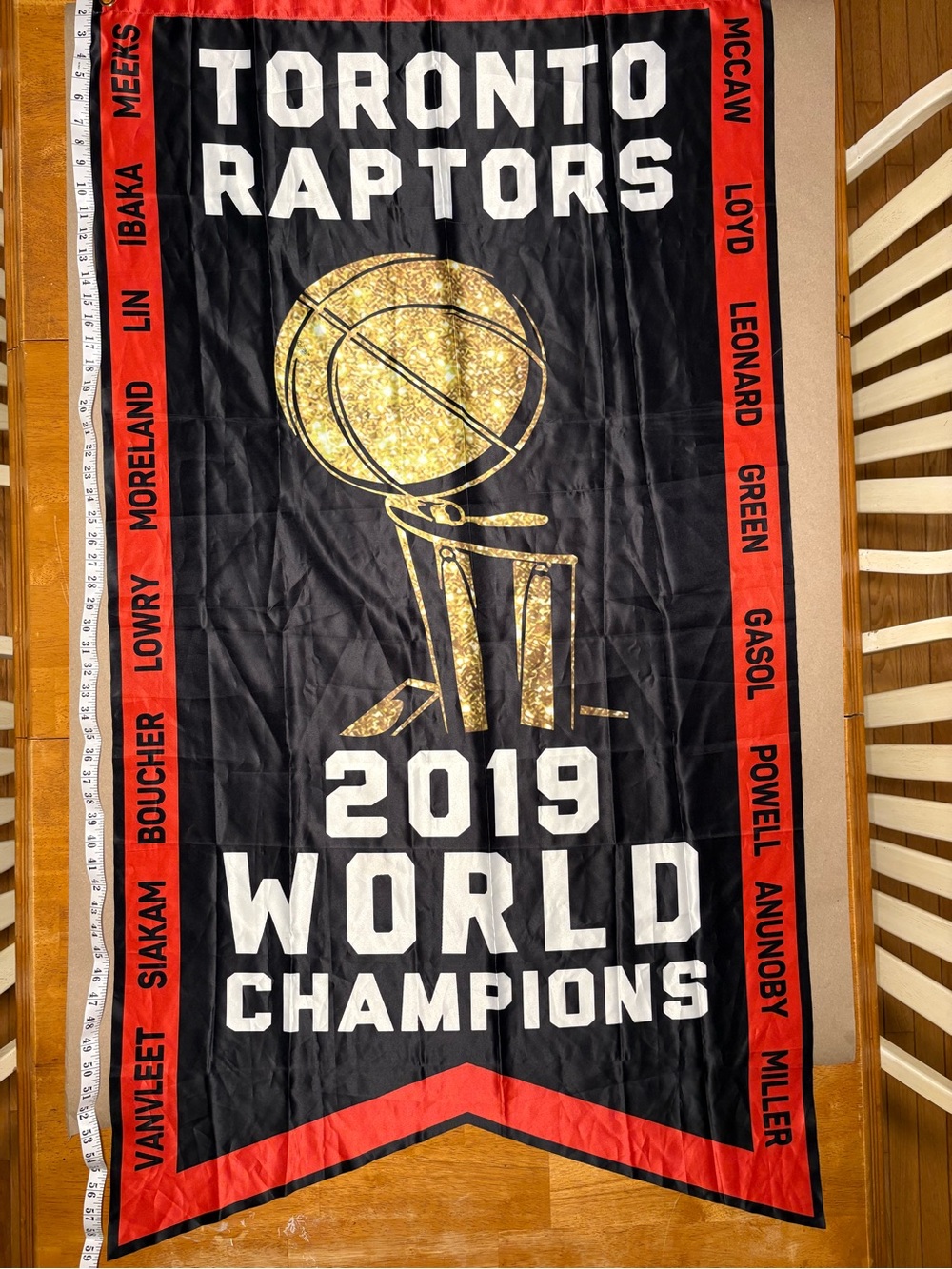Toronto Raptors 2019 NBA Champions Banner
